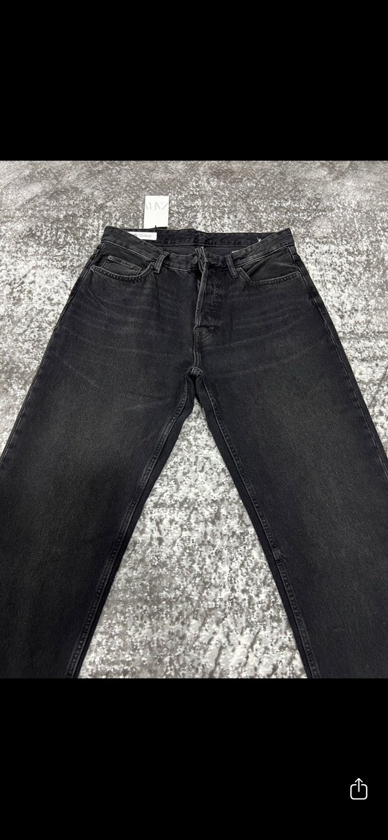 Zara 42 beden siyah straight jean - Görsel 2