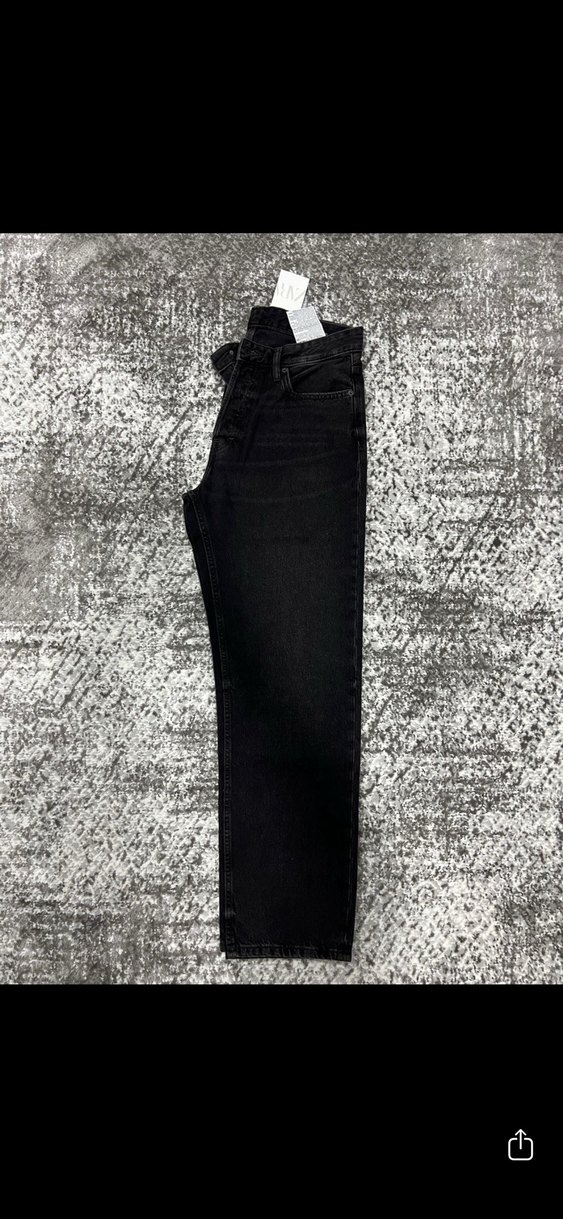 Zara 42 beden siyah straight jean - Görsel 5