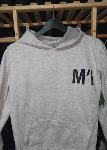 Gri Baskılı Oversize Sweatshirt - Görsel 2