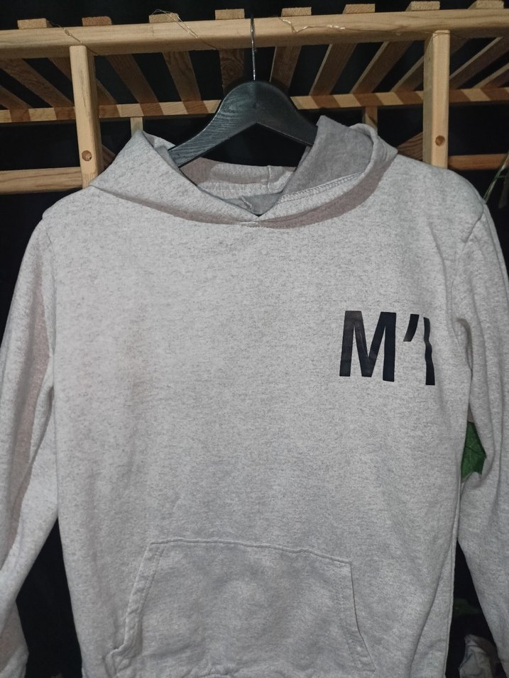 Gri Baskılı Oversize Sweatshirt - Görsel 2