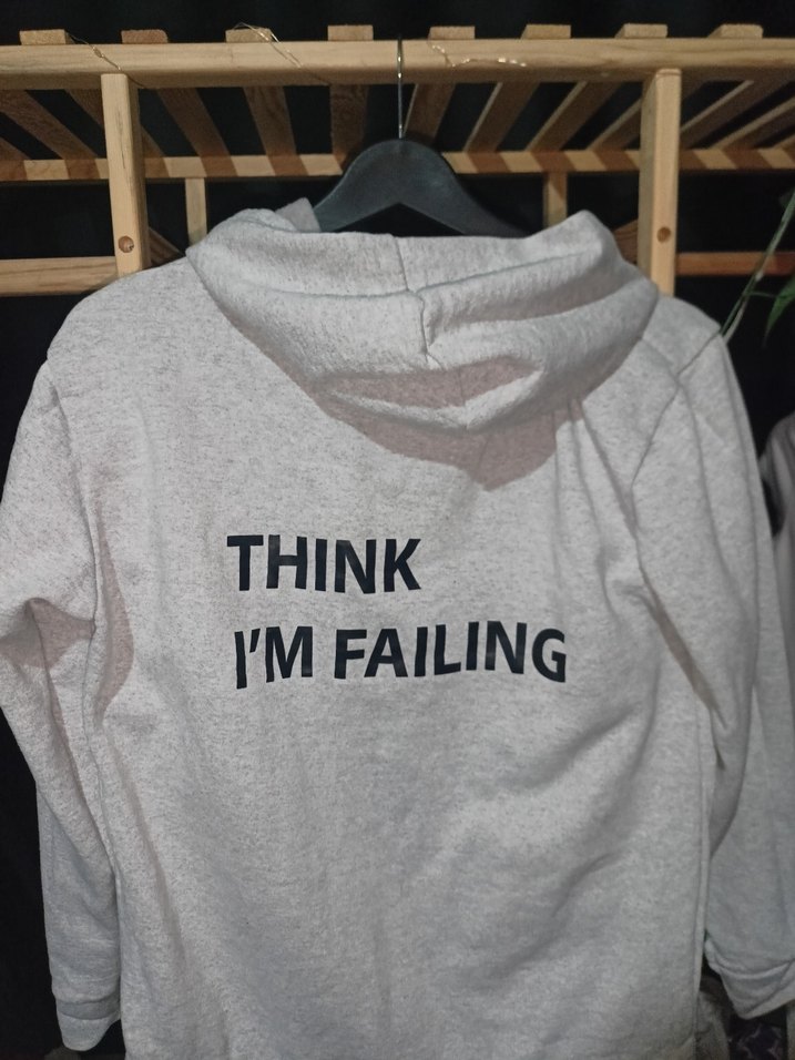 Gri Baskılı Oversize Sweatshirt - Görsel 3