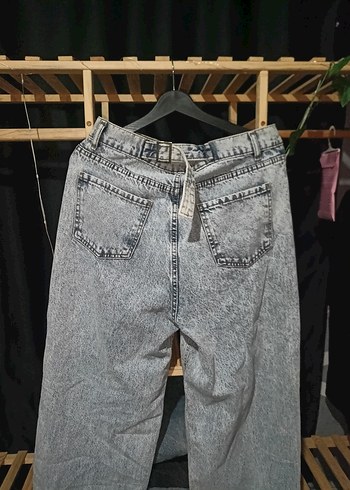 Gri Kadın beli tokalı Jean - Görsel 2