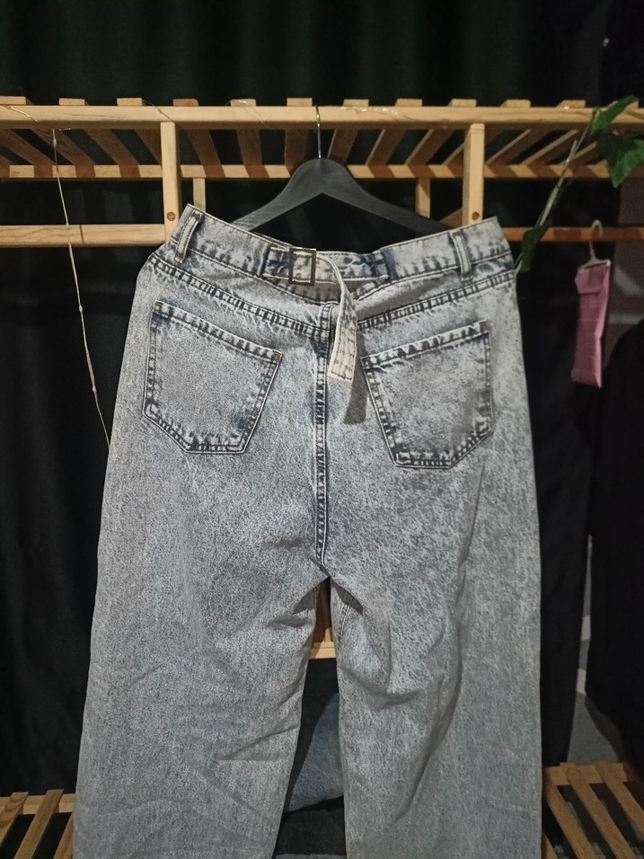 Gri Kadın beli tokalı Jean - Görsel 2