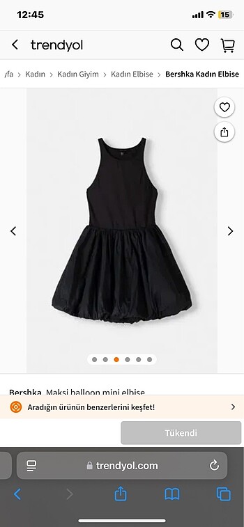 Bershka balon elbise