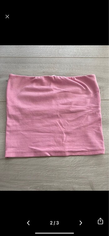 l Beden pembe straplez crop l beden