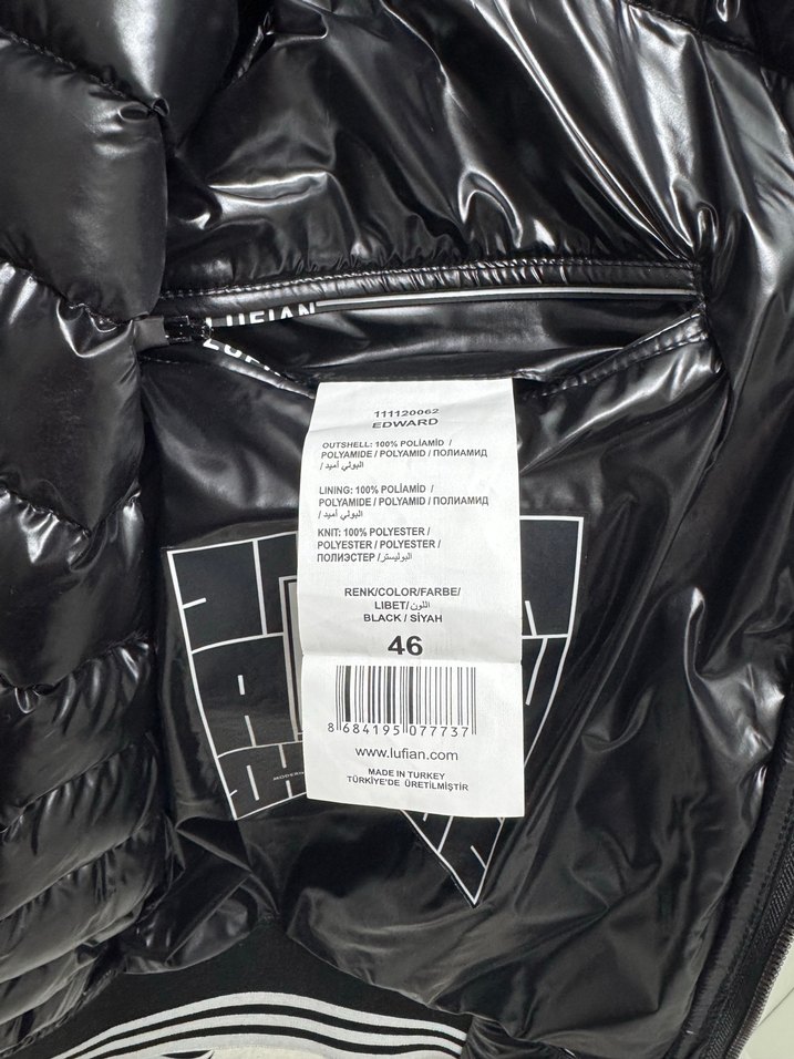 LufianSiyah Fermuarlı Erkek Spor Ceket - Görsel 3