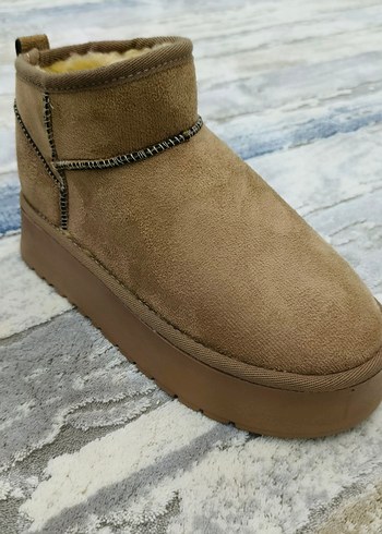 Diğer ugg modeli içi tüylü kalın topuk kadın botu vizon renk her numar