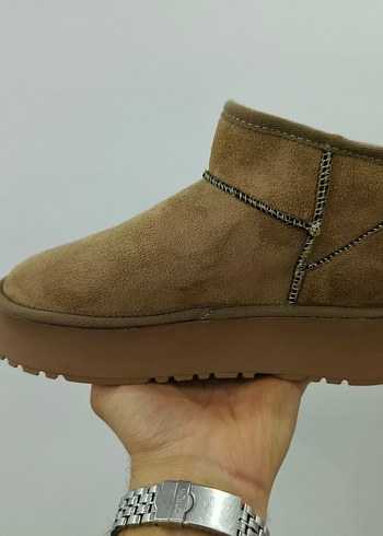 Ugg ugg modeli içi kürklü kadın botu kalın topuk sıcak tutar