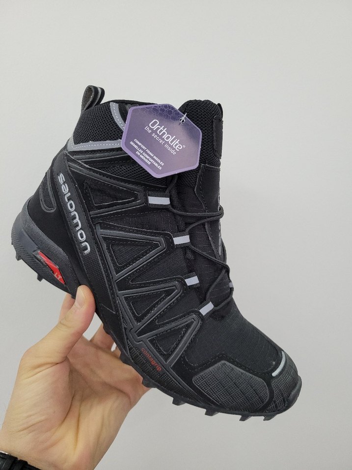 Siyah Biker Stil Erkek Spor Outdoor Ayakkabı - Görsel 3