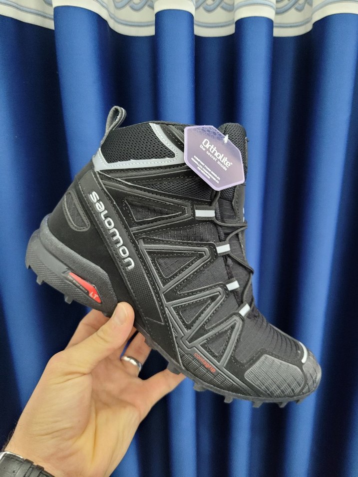 Siyah Biker Stil Erkek Spor Outdoor Ayakkabı - Görsel 4