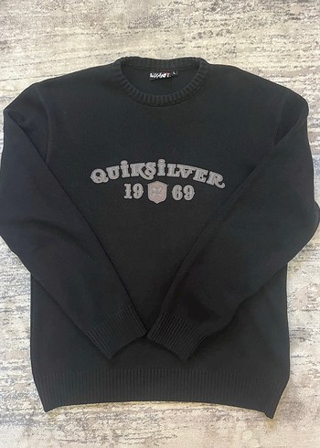 Quiksilver Vintage Quiksilver Siyah Bisiklet Yaka Kazak Sweatshirt