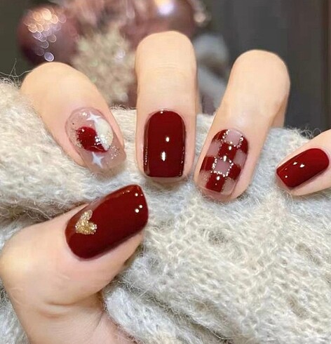 Nail Artlı Takma Tırnak 24 Adet