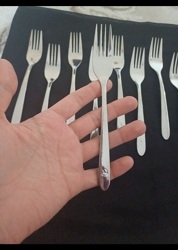 Gri-Beyaz 12 Parça Çatal Seti - Görsel 2