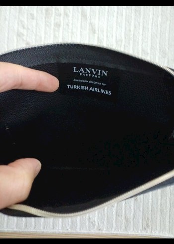 Lanvin Siyah Deri Makyaj Çantası - Görsel 3