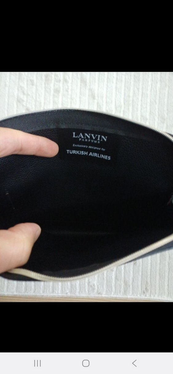 Lanvin Siyah Deri Makyaj Çantası - Görsel 3