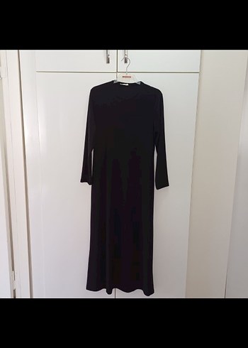 Uzun Kollu Siyah Drapeli Abiye Elbise - Görsel 5