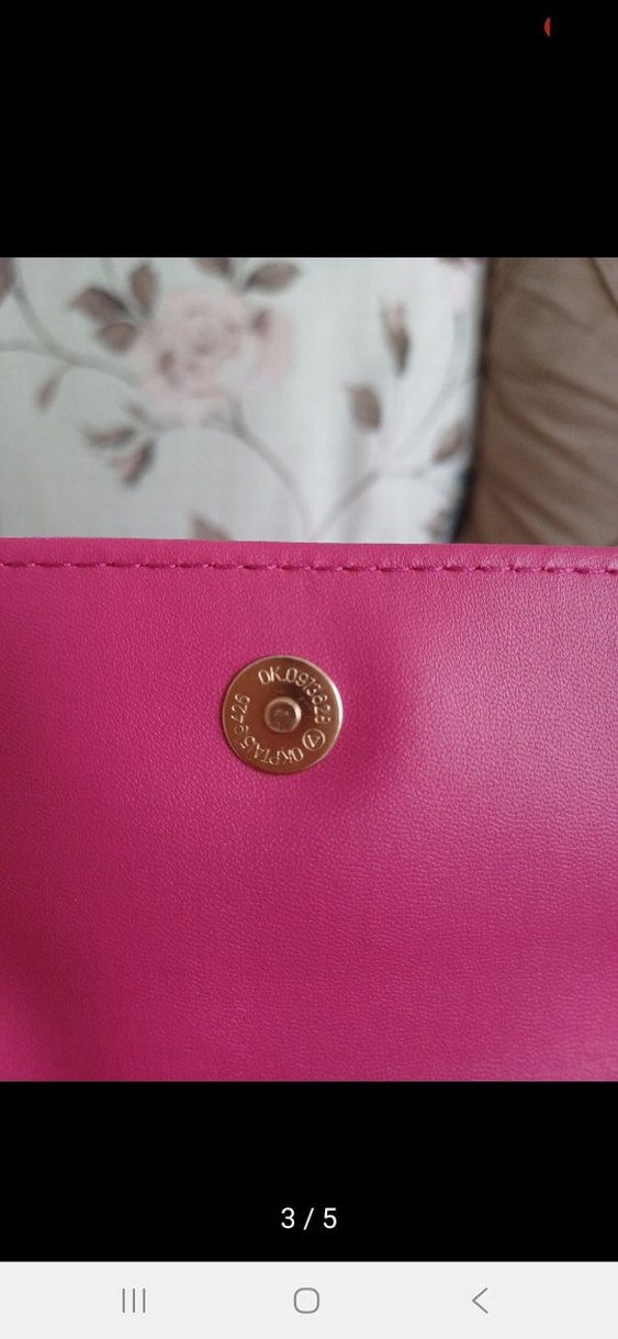 Pembe Deri Fermuarlı Kadın Makyaj Çantası - Görsel 4