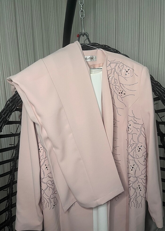 Alvina takım pudra rengi - Görsel 3