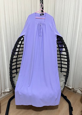 Yağ Yeşili , mor, koyu yeşil Uzun Drapeli Kadın Elbise - Görsel 2