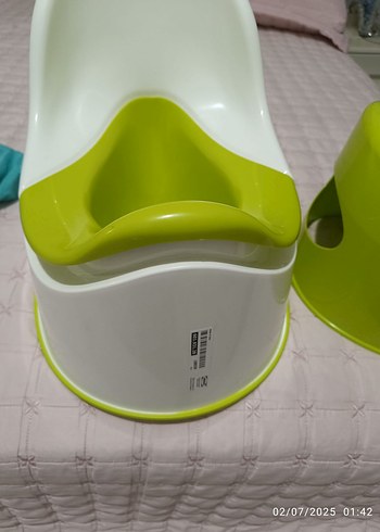 Beden beyaz Renk IKEA Lockig Bebek Lazımlık Yeşil-Beyaz