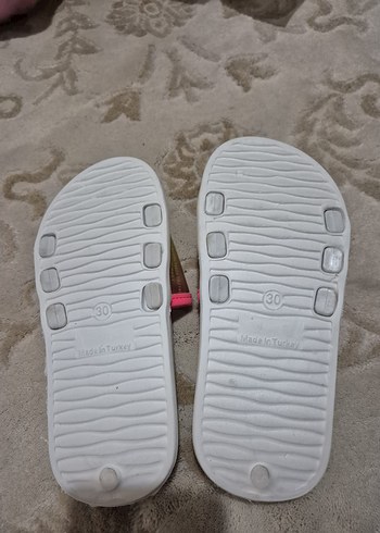30 Beden beyaz Renk Kız Çocuk Beyaz Süper Cool Terlik