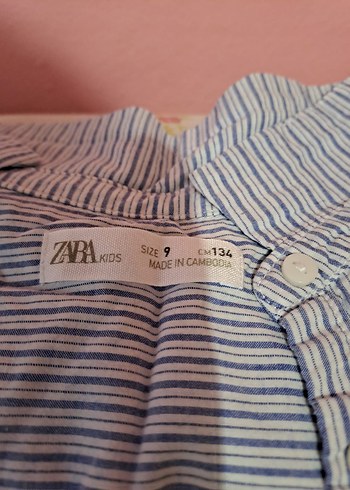 Nakışlı Mavi Pamuklu Uzun Kollu Gömlek - Görsel 4