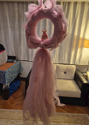 Pembe Nakışlı Uzun Hamile ve Emzirme Aksesuarı - Görsel 3