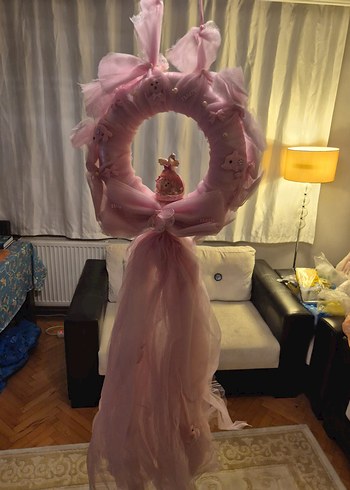 Pembe Nakışlı Uzun Hamile ve Emzirme Aksesuarı - Görsel 2