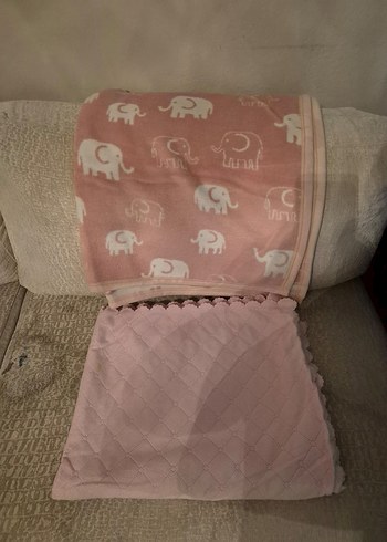 Pembe Fil Desenli Çocuk Battaniyesi - Görsel 2