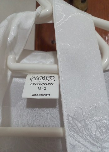 Uzun Beyaz Kadın Sabahlık - Görsel 5