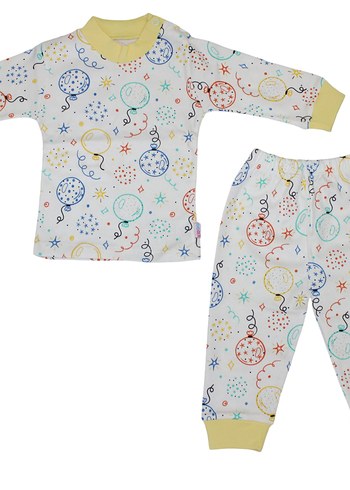 Çok Renkli Çocuk Pijama Takımı 0-6, 6-12, 12-18, 18-24 ay mevcut