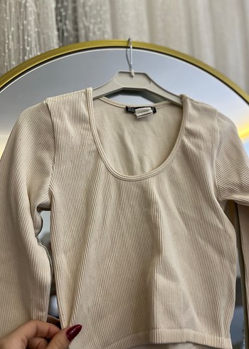 Düğmeli Bej Kolsuz Triko Elbise - Görsel 3