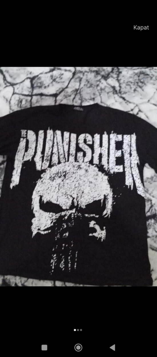 kısa Kollu Siyah Baskılı Punk Tişört - Görsel 2