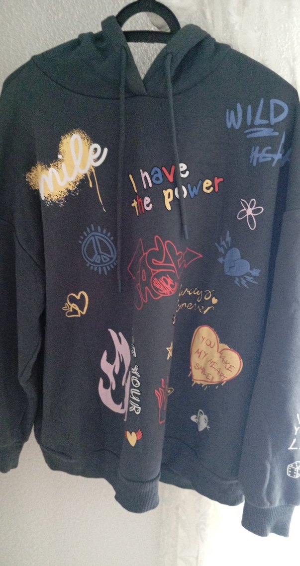 Baskılı Kadın Sweatshirt - Görsel 2