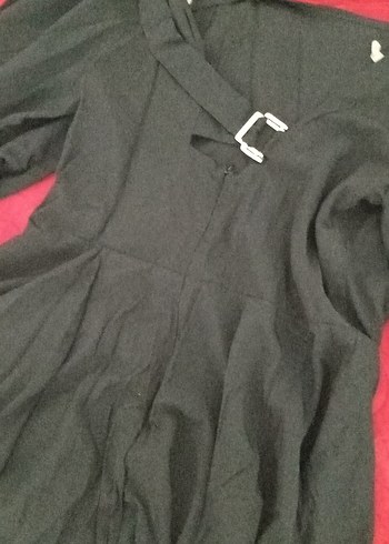 V yaka kadın elbise - Görsel 2