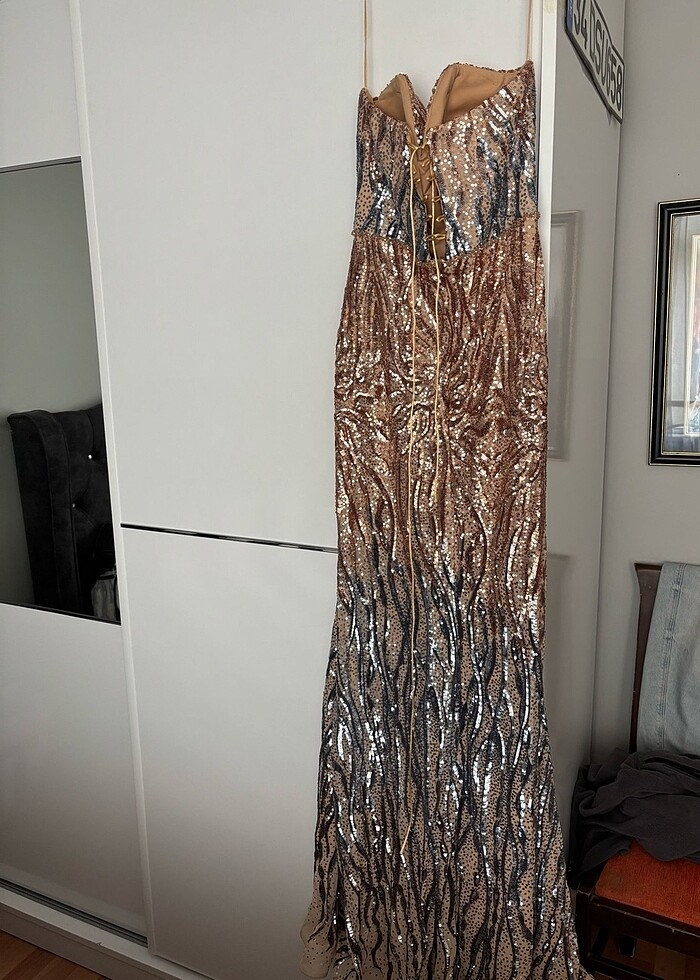 Pul payet elbise - Görsel 4