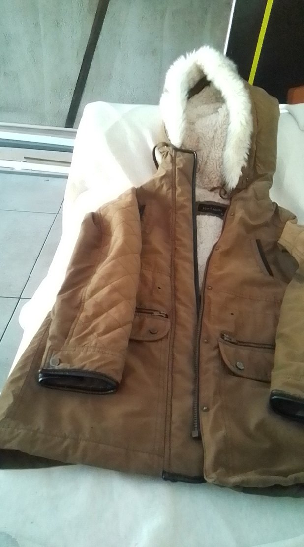 Kız Çocuk Kahverengi Süet Kürklü Kaban - Görsel 2