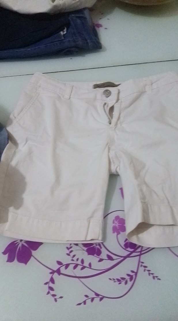 Kadın Beyaz Mini Pamuklu Şort - Görsel 2