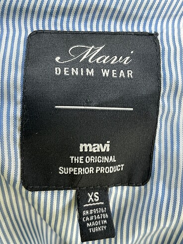 xs Beden sarı Renk Mavi Jeans Trenchcoat %70 İndirimli.