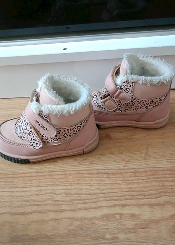 Pembe Leopar Desenli Kürklü Kız Botu - Görsel 3