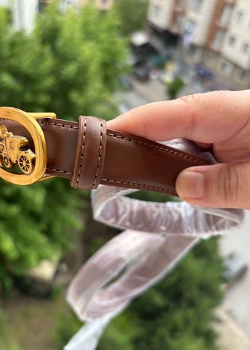 Beden kahverengi Renk Coach Kahverengi Deri Kadın Kemer