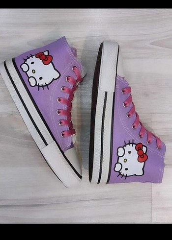 Converse Mor Hello Kitty bayan spor ayakkabı