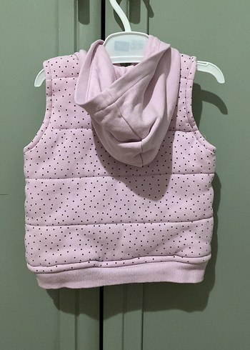 Civil Baby Pembe Tavşanlı Kapüşonlu Yelek - 6-9 Ay - Görsel 2