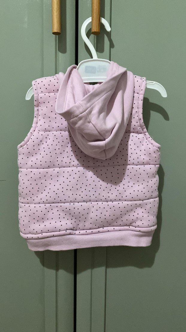 Civil Baby Pembe Tavşanlı Kapüşonlu Yelek - 6-9 Ay - Görsel 2