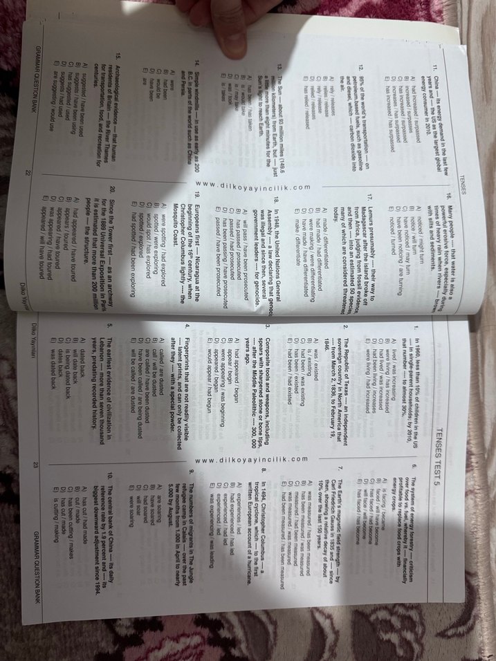 YDS Dilko Grammar Question Bank Kitabı - Görsel 4