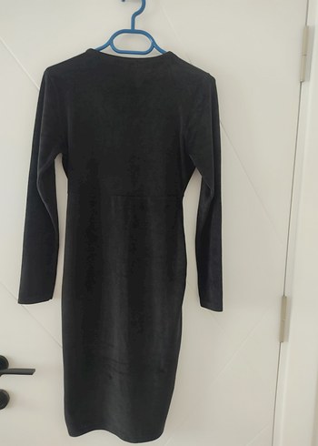 ÇTN Bayan Kruvaze Yaka Kadife Elbise S 36/26 Beden - Görsel 3