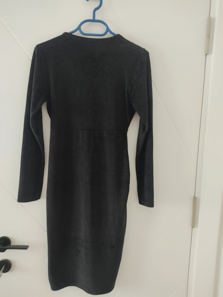 ÇTN Bayan Kruvaze Yaka Kadife Elbise S 36/26 Beden - Görsel 3