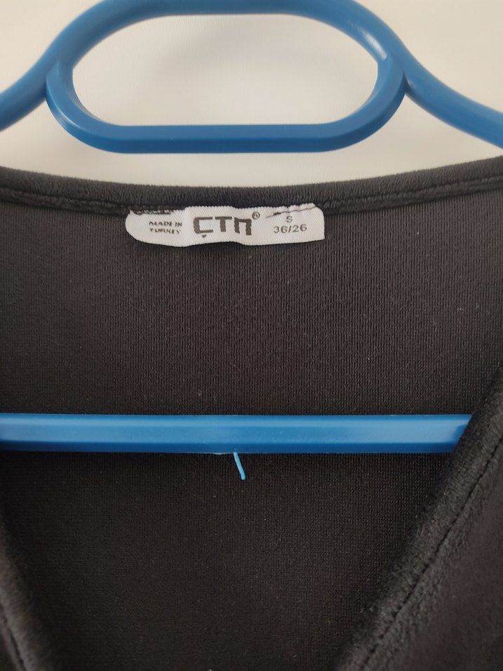 ÇTN Bayan Kruvaze Yaka Kadife Elbise S 36/26 Beden - Görsel 2