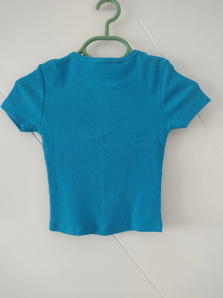 TENA Mavi Crop Tişör Standart Beden - Görsel 2