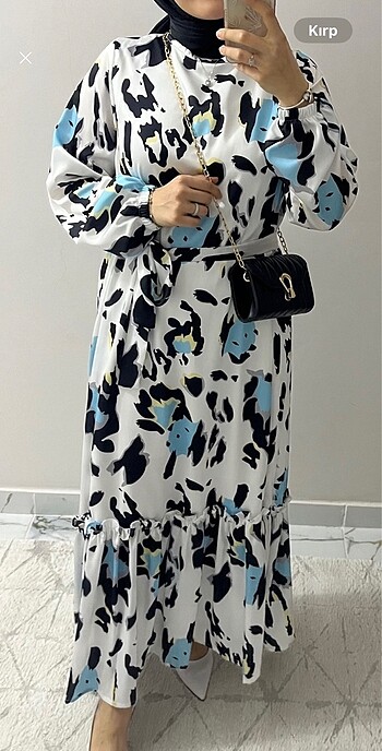 Beyaz saten şık elbise - Görsel 8